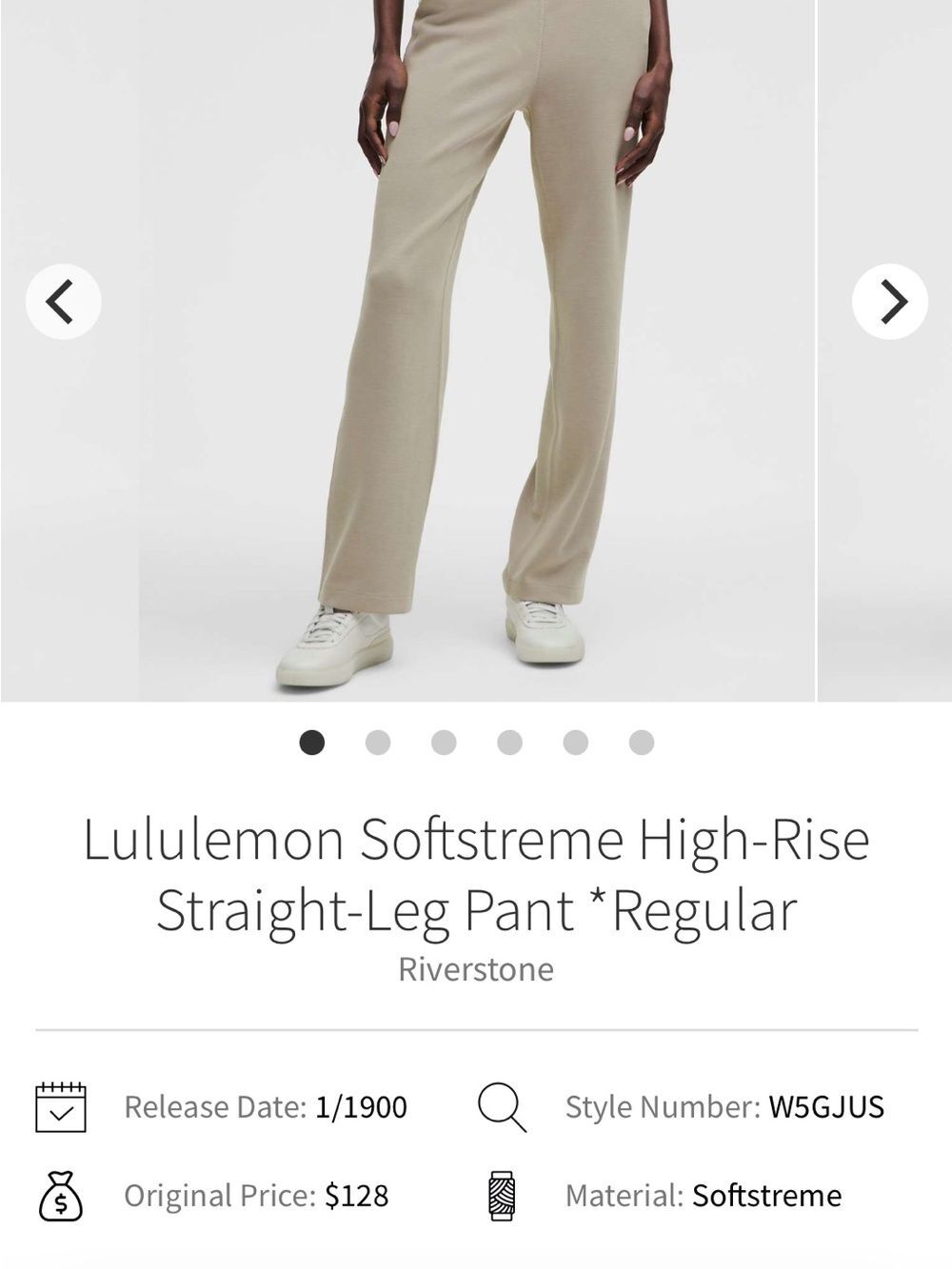 lululemon athletica Softstreme High-Rise Straight-Leg Pants in Riverstone